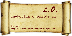 Levkovics Oresztész névjegykártya